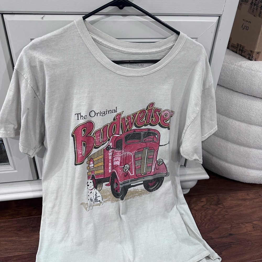 Budweiser Unisex Tee with Pink Truck Graphic